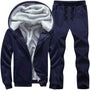Herren Jogginganzug mit Kapuze - Bequemer Sportanzug-Dik Blauw-S-Luzern Mode