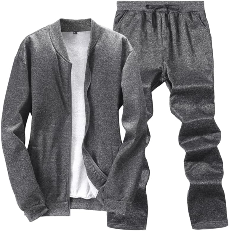 Herren Jogginganzug mit Kapuze - Bequemer Sportanzug-Dunkelgrau-S-Luzern Mode