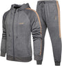 Herren Jogginganzug mit Kapuze - Bequemer Sportanzug-Grau 2-S-Luzern Mode