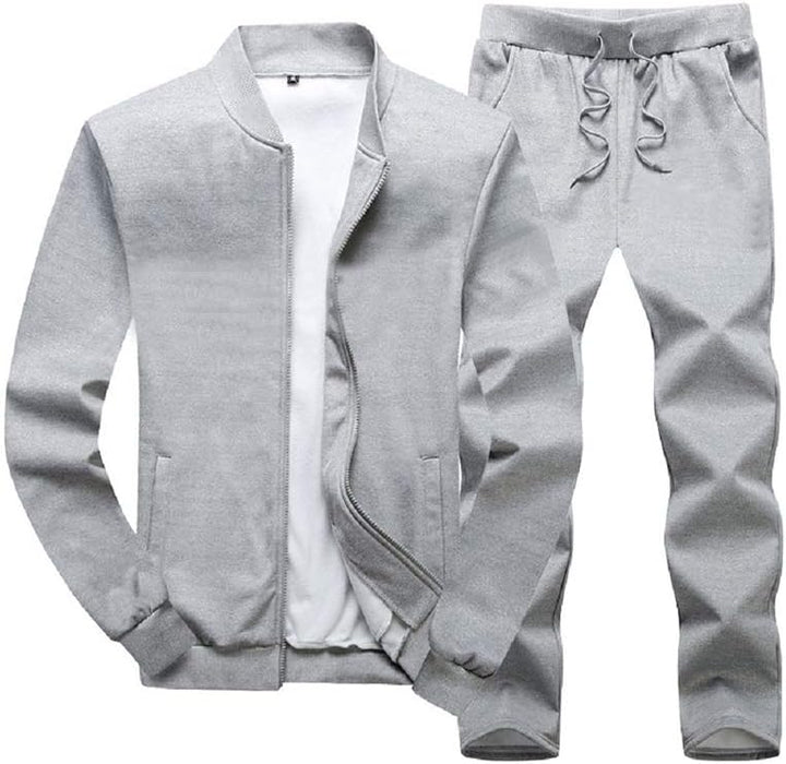 Herren Jogginganzug mit Kapuze - Bequemer Sportanzug-Grau-S-Luzern Mode