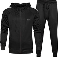 Herren Jogginganzug mit Kapuze - Bequemer Sportanzug-Schwarz 2-S-Luzern Mode