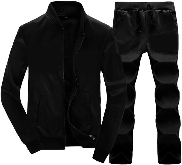Herren Jogginganzug mit Kapuze - Bequemer Sportanzug-Schwarz-S-Luzern Mode