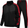 Herren Jogginghose mit Taschen und elastischem Bund-Schwarz Rot-S-Luzern Mode