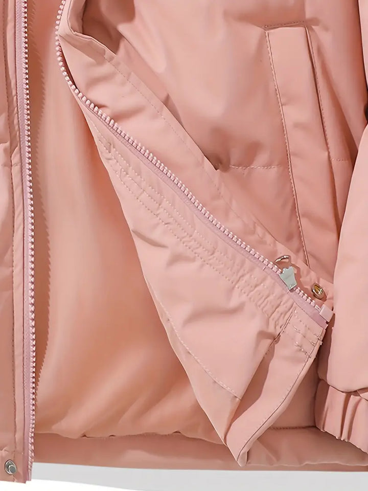 Puffjacke | Kapuze | Reißverschluss | Schützend | Gepolstert-Luzern Mode