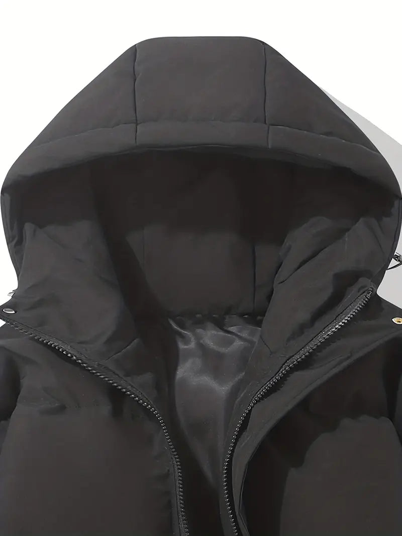 Puffjacke | Kapuze | Reißverschluss | Schützend | Gepolstert-Luzern Mode