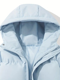 Puffjacke | Kapuze | Reißverschluss | Schützend | Gepolstert-Luzern Mode