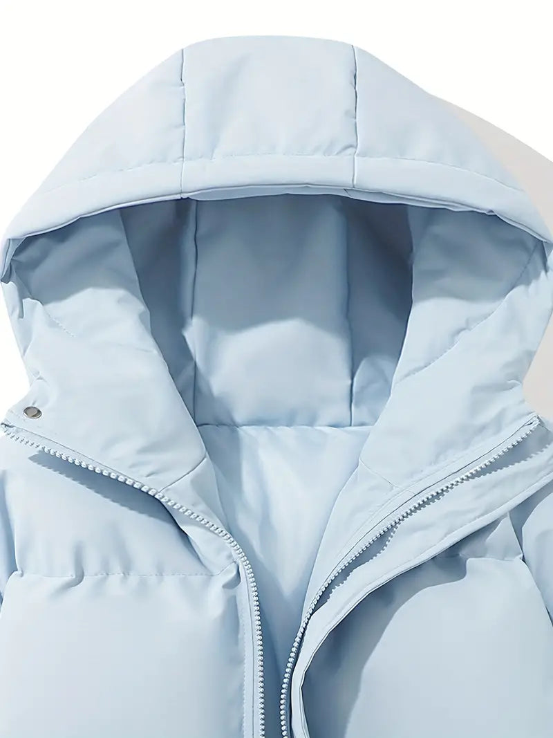 Puffjacke | Kapuze | Reißverschluss | Schützend | Gepolstert-Luzern Mode
