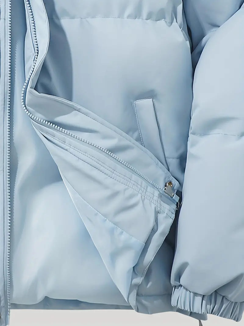 Puffjacke | Kapuze | Reißverschluss | Schützend | Gepolstert-Luzern Mode