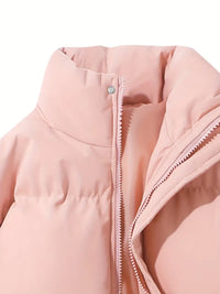 Puffjacke | Kapuze | Reißverschluss | Schützend | Gepolstert-Luzern Mode