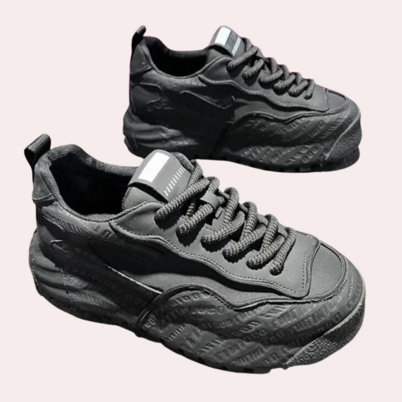 Herren Sneaker mit modernem Design und Komfortsohle-Schwarz-39-Luzern Mode