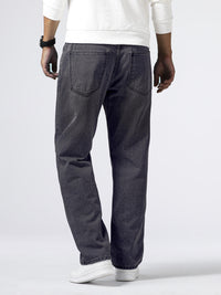 Herrenjeans | Reguläre Passform | Robust | Baumwolle | Knopf | Reißverschluss | Gewaschen-Luzern Mode