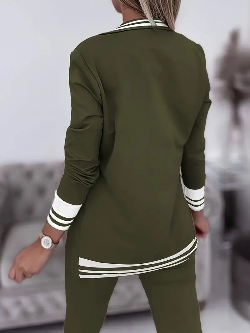 Damen Anzug Set Sportlich Elegant Business Freizeit Look-Luzern Mode