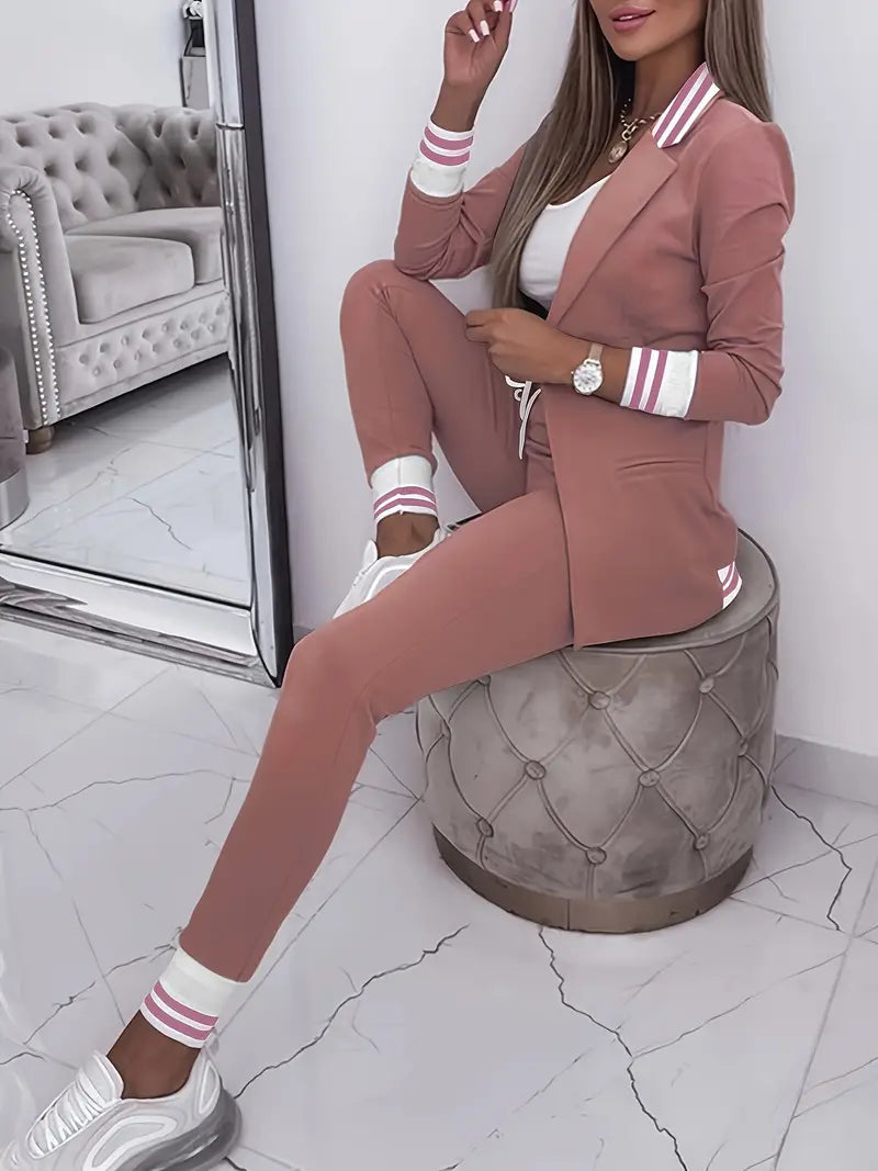 Damen Anzug Set Sportlich Elegant Business Freizeit Look-Luzern Mode