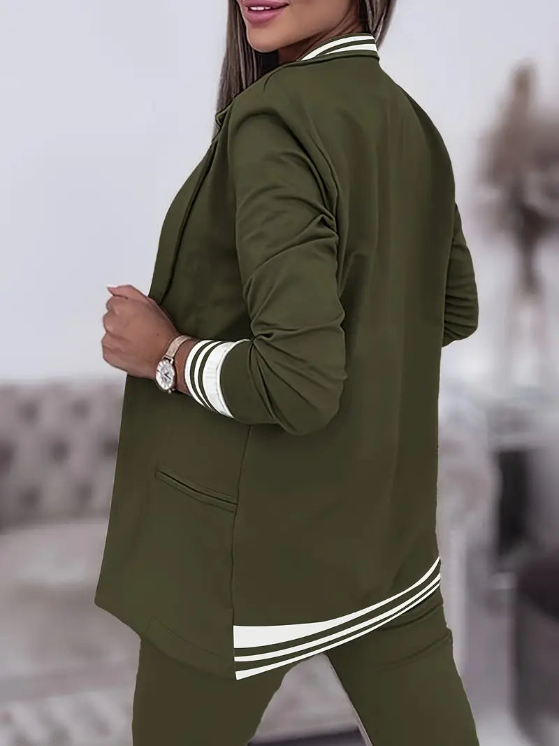 Damen Anzug Set Sportlich Elegant Business Freizeit Look-Luzern Mode
