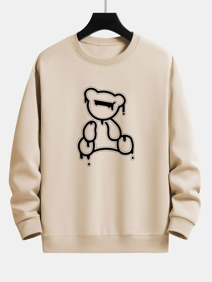 Teddy Design Sweatshirt für Damen - Bequem und Stylisch-Beige-S-Luzern Mode