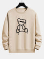 Teddy Design Sweatshirt für Damen - Bequem und Stylisch-Beige-S-Luzern Mode