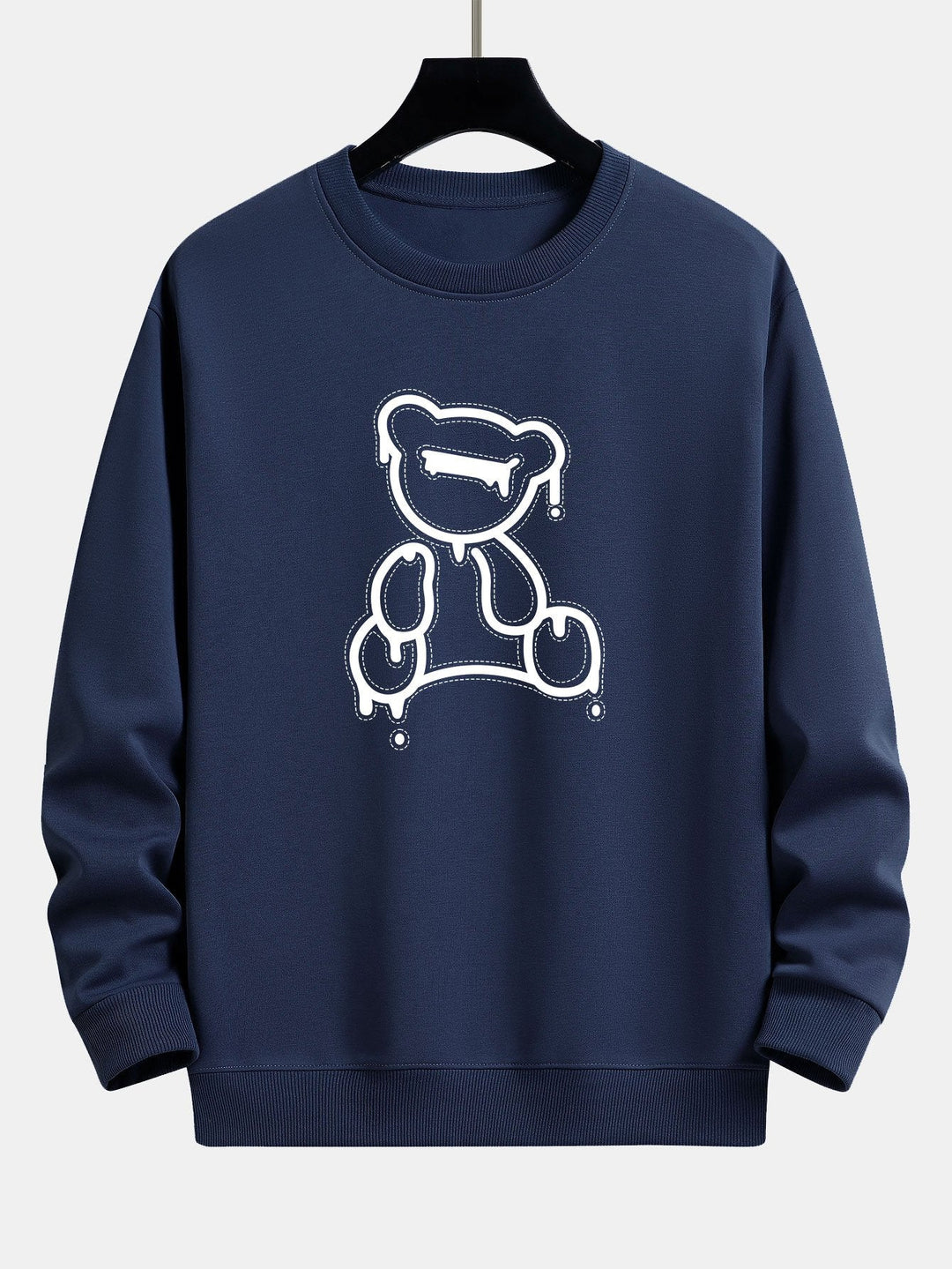 Teddy Design Sweatshirt für Damen - Bequem und Stylisch-Blau-S-Luzern Mode
