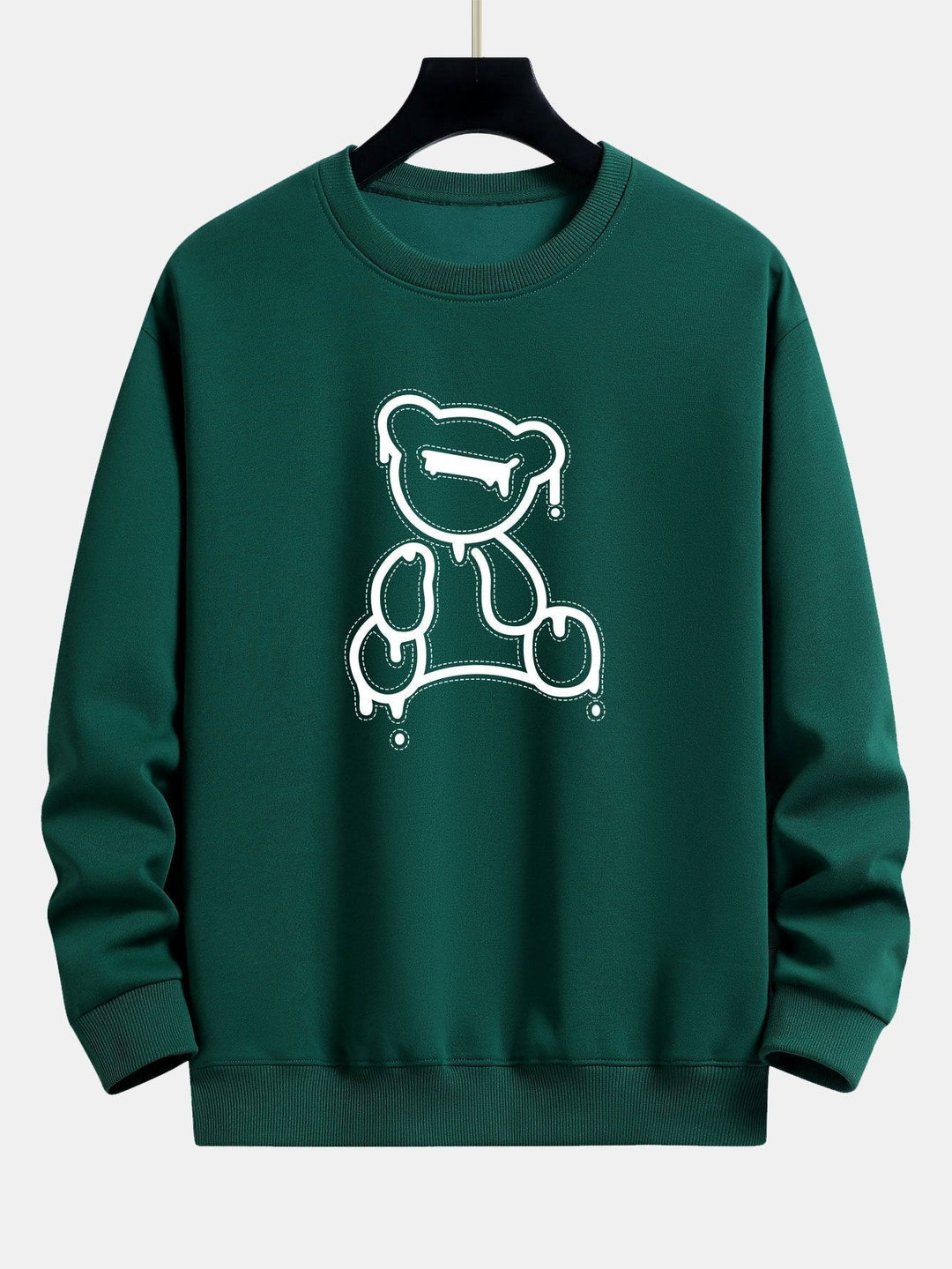 Teddy Design Sweatshirt für Damen - Bequem und Stylisch-Dunkelgrün-S-Luzern Mode