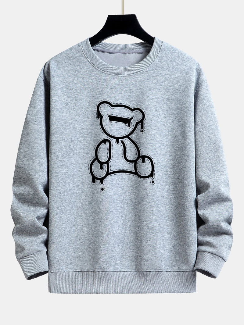 Teddy Design Sweatshirt für Damen - Bequem und Stylisch-Grau-S-Luzern Mode