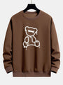 Teddy Design Sweatshirt für Damen - Bequem und Stylisch-Kaffee-S-Luzern Mode