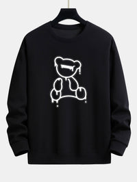 Teddy Design Sweatshirt für Damen - Bequem und Stylisch-Schwarz-S-Luzern Mode