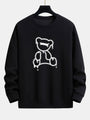 Teddy Design Sweatshirt für Damen - Bequem und Stylisch-Schwarz-S-Luzern Mode
