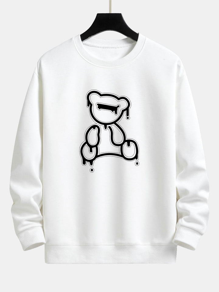 Teddy Design Sweatshirt für Damen - Bequem und Stylisch-Weiß-S-Luzern Mode