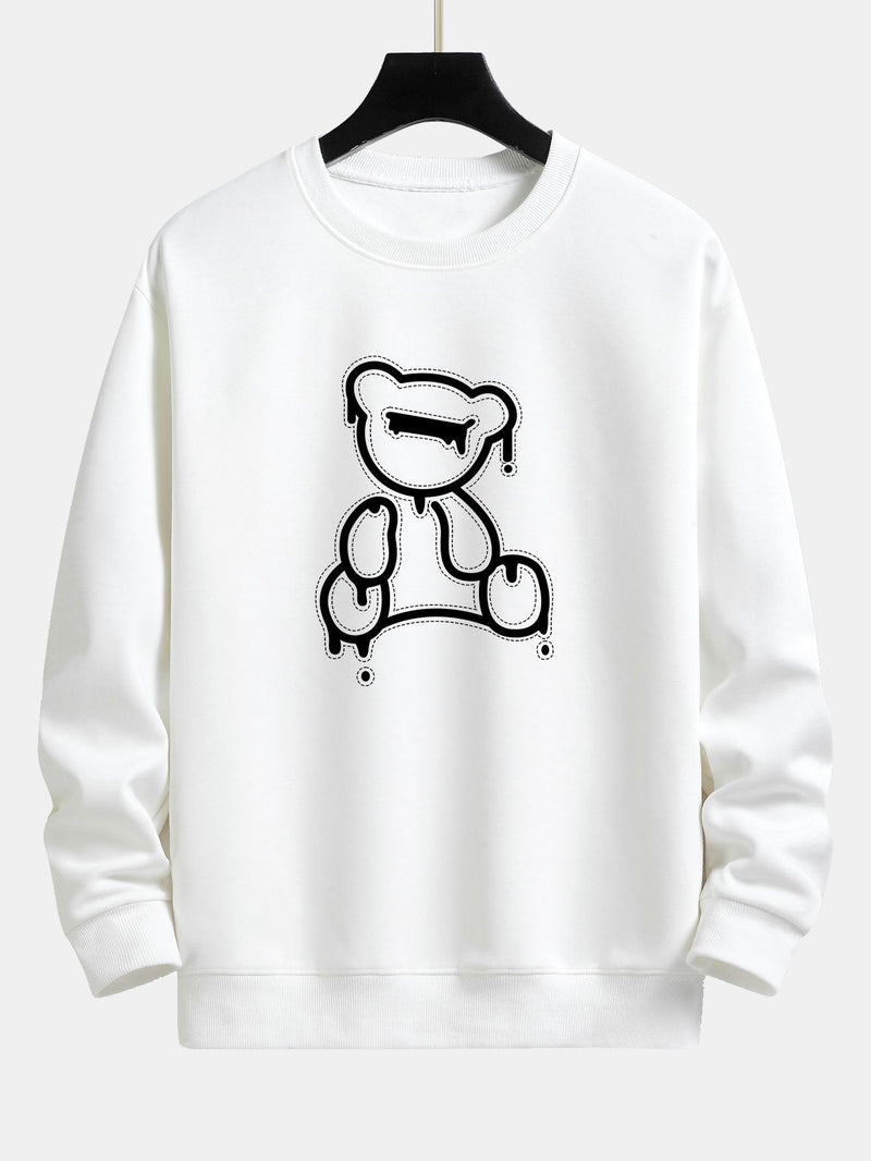 Teddy Design Sweatshirt für Damen - Bequem und Stylisch-Weiß-S-Luzern Mode