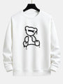 Teddy Design Sweatshirt für Damen - Bequem und Stylisch-Weiß-S-Luzern Mode