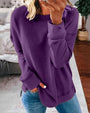 Gemütlicher Damenpullover für Herbst und Wintermode-Lila-XS-Luzern Mode