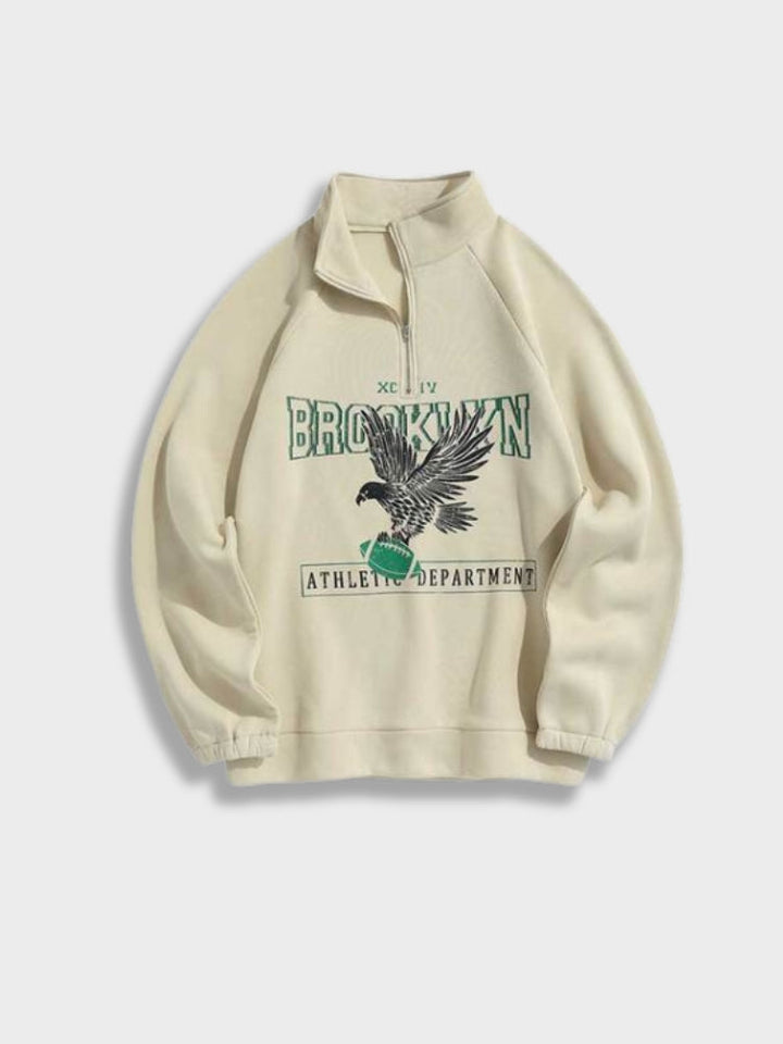 Herren Sweatshirt Adler Brooklyn Athletic Design-Creme-XS-Luzern Mode