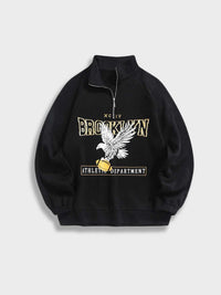 Herren Sweatshirt Adler Brooklyn Athletic Design-Schwarz-XS-Luzern Mode