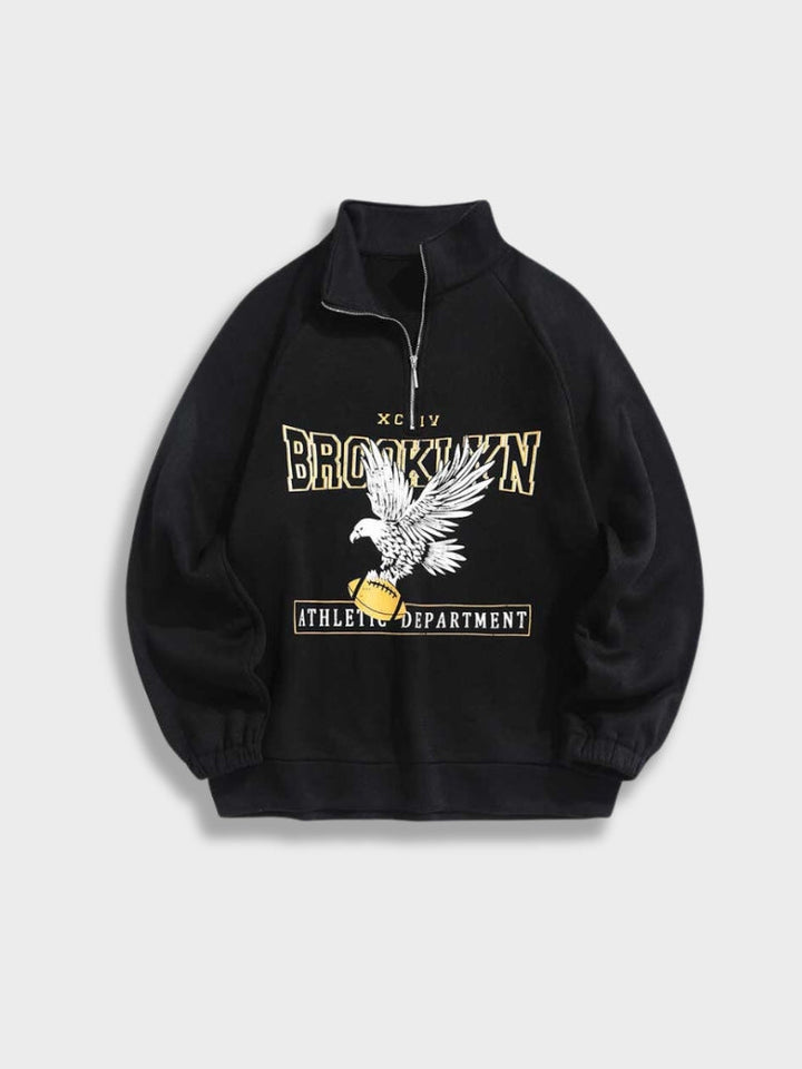 Herren Sweatshirt Adler Brooklyn Athletic Design-Schwarz-XS-Luzern Mode
