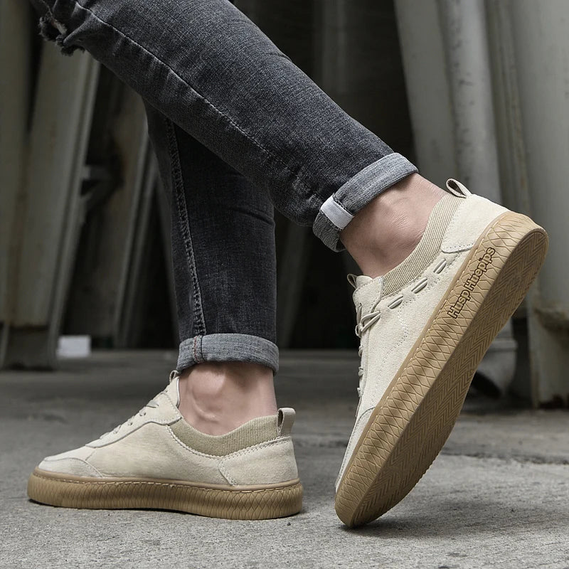 Herren Wildleder Sneaker mit Komfortsohle für Alltag-Luzern Mode