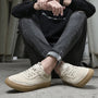 Herren Wildleder Sneaker mit Komfortsohle für Alltag-Sand-38-Luzern Mode