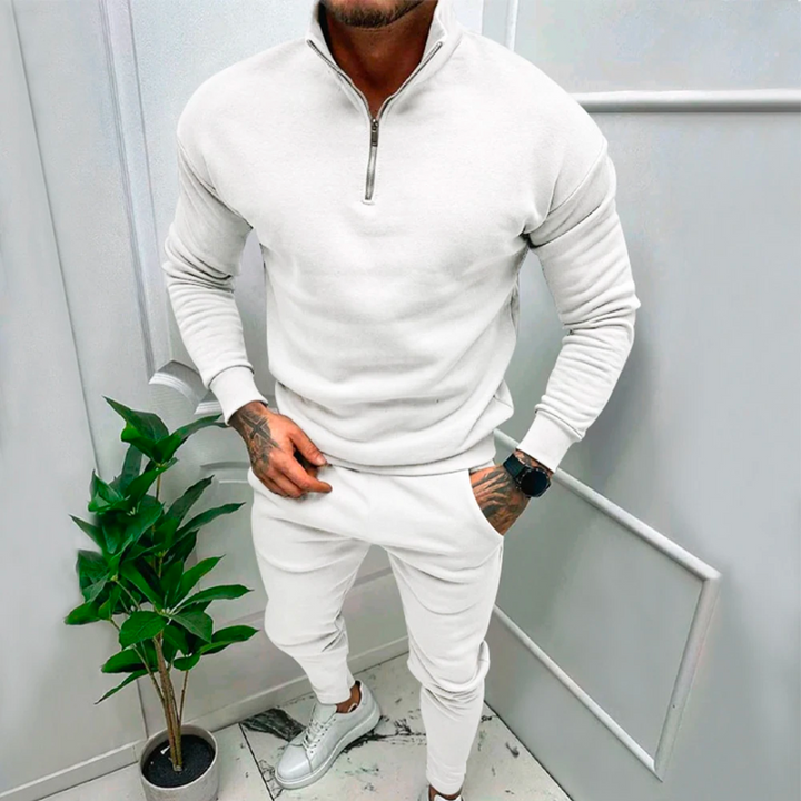 Herren Jogginganzug mit Reißverschluss und Stehkragen-Luzern Mode