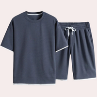 Herren Sport T-Shirt Atmungsaktiv Fitness Laufshirt-Grau-S-Luzern Mode