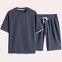 Herren Sport T-Shirt Atmungsaktiv Fitness Laufshirt-Grau-S-Luzern Mode