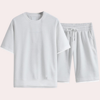 Herren Sport T-Shirt Atmungsaktiv Fitness Laufshirt-Weiß-S-Luzern Mode