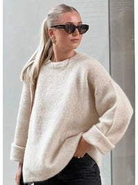 Oversized Strickpullover Damen - Kuscheliger Winterpullover-Luzern Mode