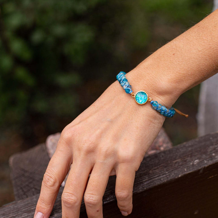 Traum-Opal-Armband | Einzigartig | Nachhaltig | Verstellbar | Handgefertigt | Stilvoll-Luzern Mode