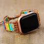 Handgemachtes Boho Wickelarmband für Apple Watch-Gold-Luzern Mode