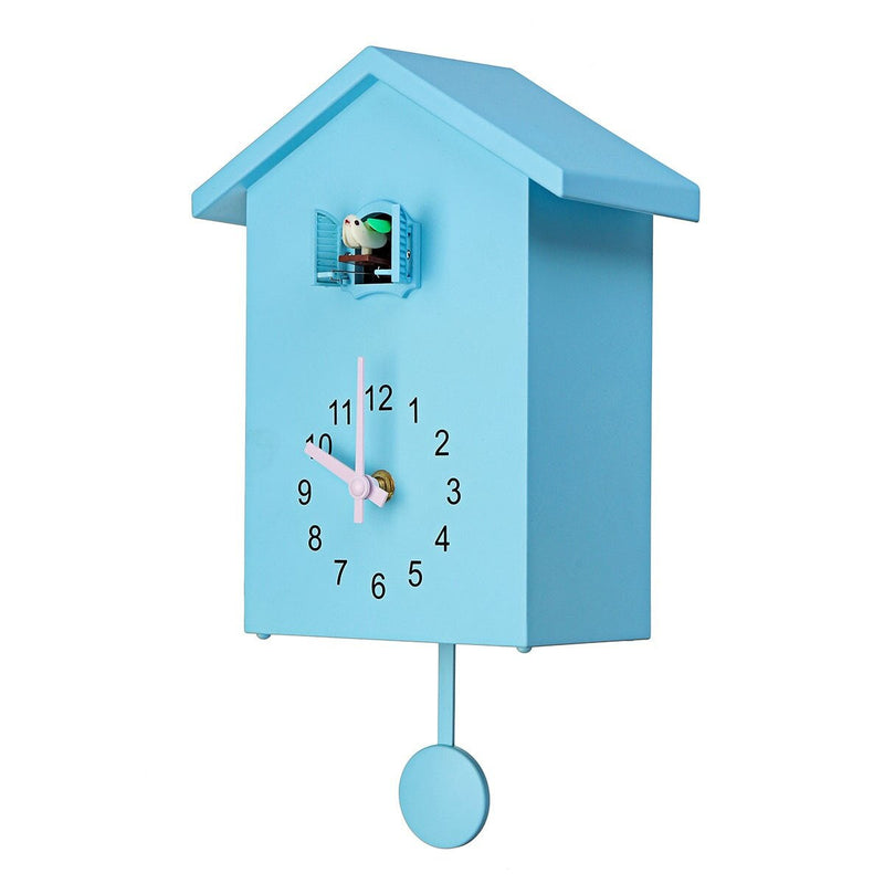 Kuckucksuhr | Wanduhr Stilvoll Einzigartig Modern Vielseitig Kabellos-Blau-Luzern Mode