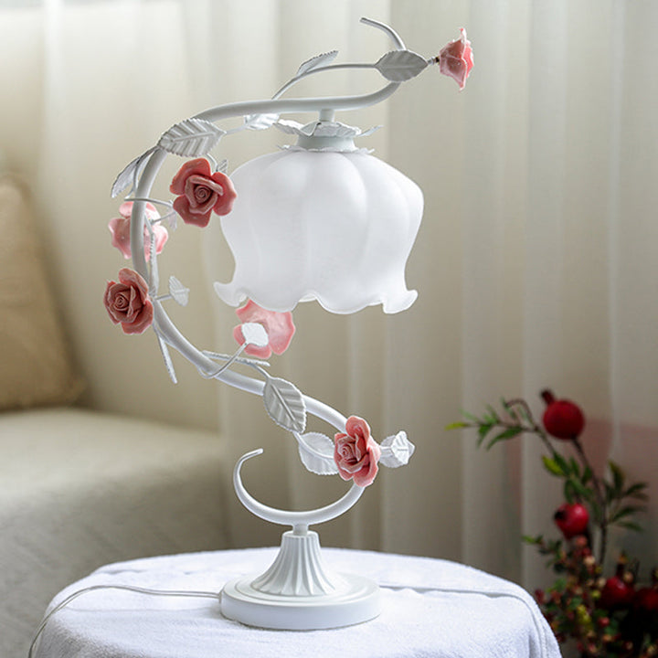 Rosen Tischlampe | Einzigartig Stilvoll Vielseitig Langlebig Handgefertigt Trendig-Luzern Mode