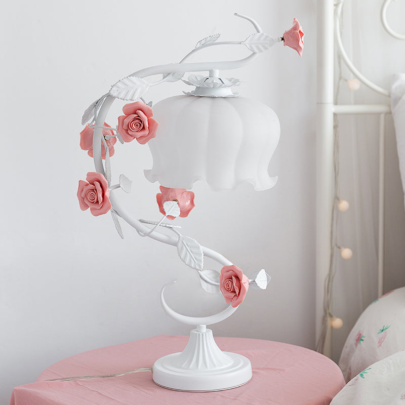 Rosen Tischlampe | Einzigartig Stilvoll Vielseitig Langlebig Handgefertigt Trendig-Weiß-Luzern Mode