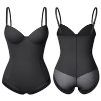 Schlankmachender Bodysuit | Nahtlos | Einfarbig | V-Ausschnitt | Hebeeffekt-Luzern Mode