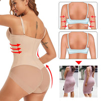 Schlankmachender Bodysuit | Nahtlos | Einfarbig | V-Ausschnitt | Hebeeffekt-Luzern Mode