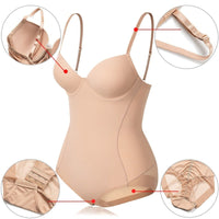 Schlankmachender Bodysuit | Nahtlos | Einfarbig | V-Ausschnitt | Hebeeffekt-Luzern Mode