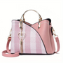 Luxuriöse Damenhandtasche mit abnehmbarem Schulterriemen-Rosa-2-Luzern Mode