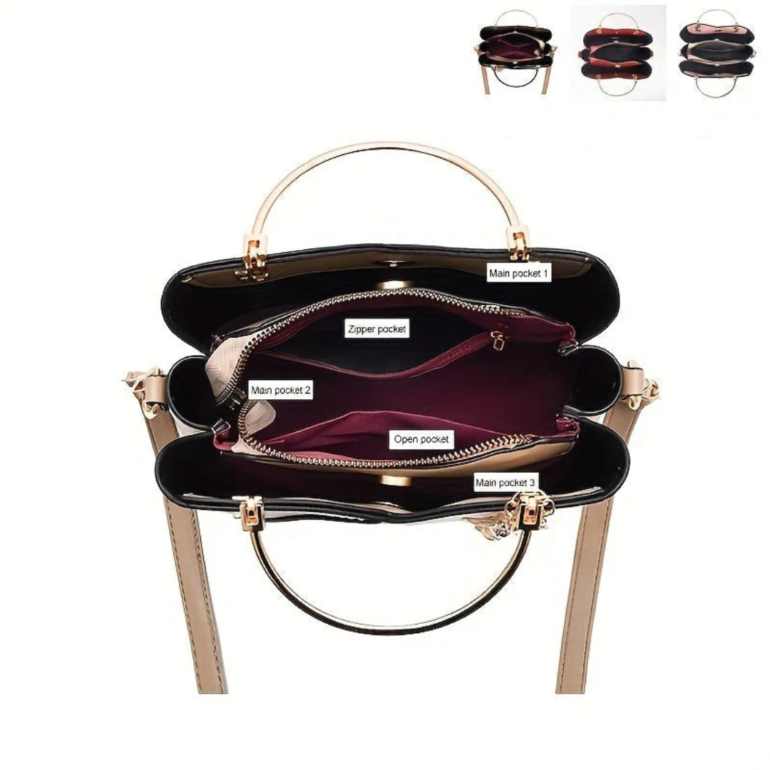 Luxuriöse Damenhandtasche mit abnehmbarem Schulterriemen-Luzern Mode